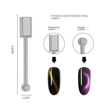 Nail Cat Eye Magnet Thickened 2023 New Multifunctional Strong Magnetic Double Head Fancy 3D Cat Eye Effect Magnet