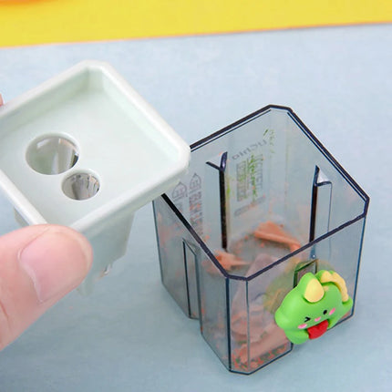 1PC Mini Cute Cartoon Two Hole Sharpener Pencil Kawaii Stationery Sharpener Student Supplies