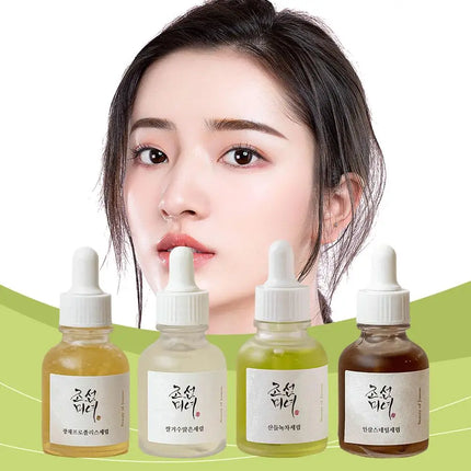 30ml Korean Green Tea Ginseng Rice Essence Hydrating Niacinamide Arbutin Moisturizing Liquid Ampere Serum Skin Care