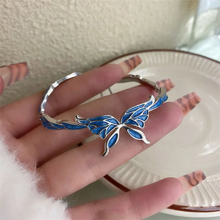 Fashion Dreamy Fantasy Blue Butterfly Bracelet Female Exquisite Bracelet 2023 New Fairy Temperament Versatile Hand Jewelry Gifts