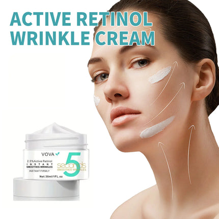 5 Seconds Retinol Anti-Wrinkle Cream Instant Anti Aging Firming Lifting Fade Fine Line Face Cream Moisturizing Nourish Skin Care