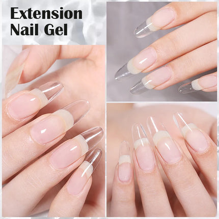 LILYCUTE 7ML Quick Extension Gel Nail Polish Set With Extend Form Mold Tools Kit French Finger Prolong All For Manicure Tool Kit