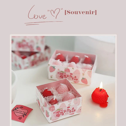 Scented Candle Strawberry Soybean Wax Fragrance Hotel Wedding Birthday Gift Aromatherapy Candles Room Home Decoration Accessorie