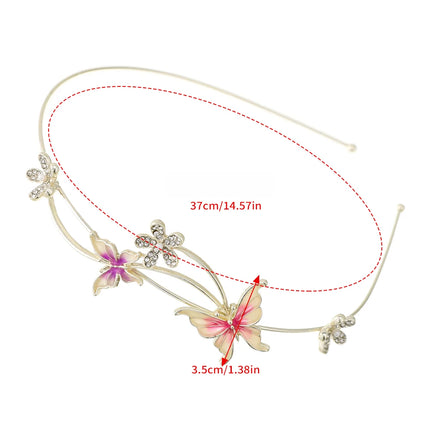 Haimeikang New Hair Bands For Women Wedding Headgear Accessories Hair Hoops Flower Butterfly Bezel Headabnds Fashion Headdress