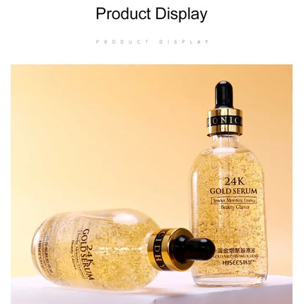 24K Gold Hyaluronic Acid Serum for Face Anti-wrinkle Anti-aging Brightening Moisturizing skincare Facial Serum Essence Face Care