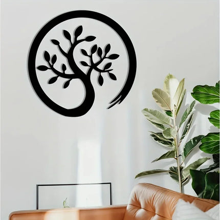 Outdoor Metal Decoration Tree Of Life Black Metal Wall Art Garden Patio Wall Hanging Iron Art Wall decoration Wall Sticker