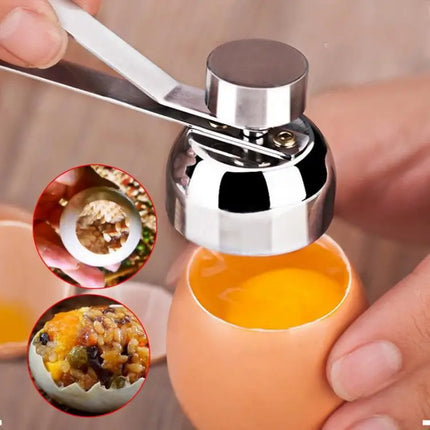 Stainless Steel Egg Topper Cutter Metal Egg Scissors Boiled Raw Opener Creative Kitchen Tool Gadgets Accessories Cool Gadgets