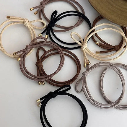 3PC Minimalist and Versatile Good High Elasticity Hair Ties for Women Girls Ponytail Holder Hair Rings Rope Accessories