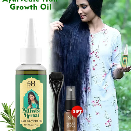 Ayurvedic Hair Growth Oil India Adivasi Organic Hair Growth Serum Anti Hair Loss Fast Regrowth Thicken Oils Hair Growth Products