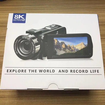 Full HD 8k Professional Video Camera 48MP WiFi Camcorder Digital 16X Zoom Streaming Auto Focus Cam