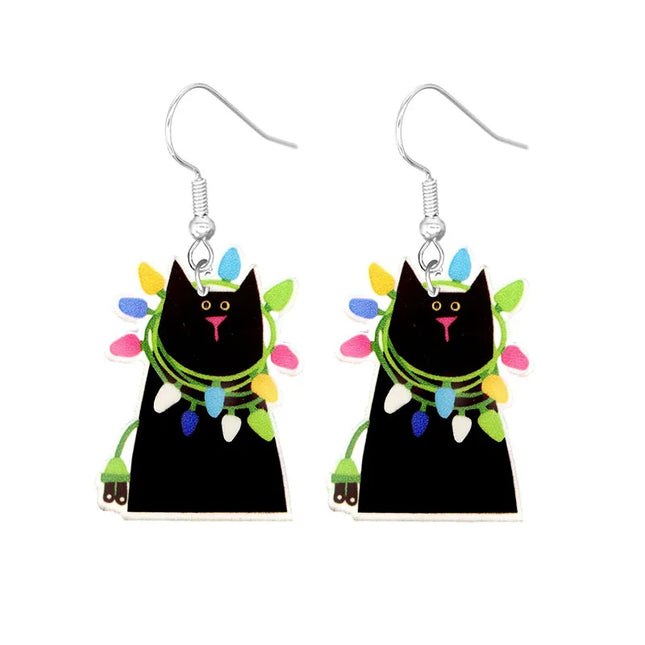 Adorable Animal Drop Earrings - Stainless Steel Acrylic Jewelry Women's Fashion Accessories