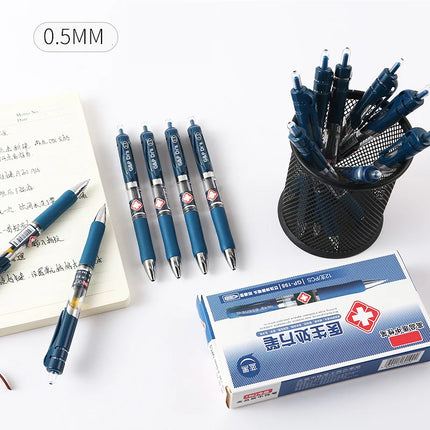 K35 Nurse Press Type Gel Pen Doctors Supplies 0.5mm Dark Blue Smooth Writing Pen Refills for Student Writing Stationery Pens