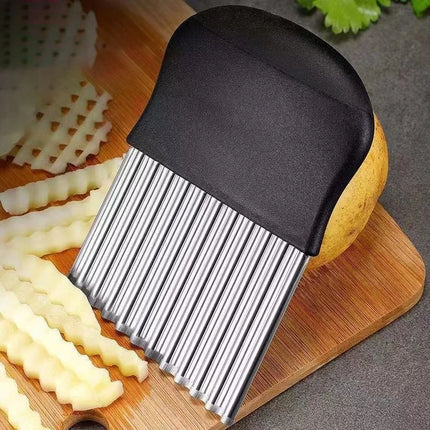 Corrugated knife stainless steel wolf teeth cut potatoes wavy knife kitchen household vegetable cutting artifact fancy slicer