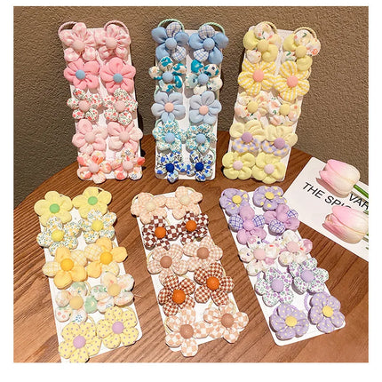 Scrunchies for baby girls,hair flower laces,Scrunchies,elastic ponytail holders,elastic for kids,10 pcs/set