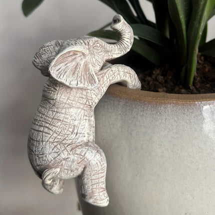 1pc Elephant Hanging Flower Pot - Charming Balcony & Garden Decor, Adorable Animal Sculpture, Ideal Gift for Elephant Lovers