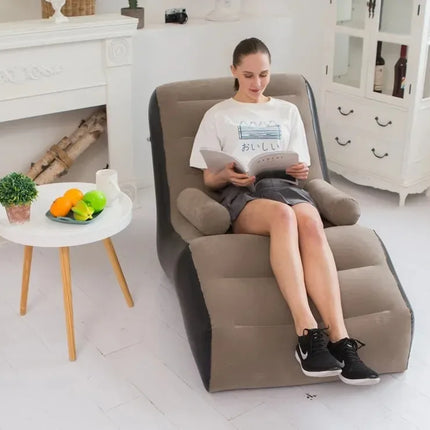 New Inflatable Lazy Sofa Fashionable Comfortable Lunch Break Recliner Indoor Foldable Bed Leisure Air Stool Furniture