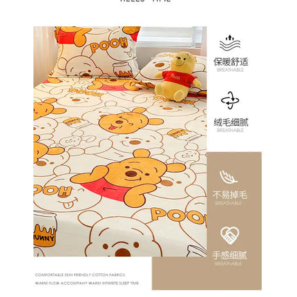 Winnie Bear the Pooh Cartoon Blanket Kawaii Velvet Sheet Home Textile Flannel Soft Warm Throw Bedding Sofa Cover for Girls Gift