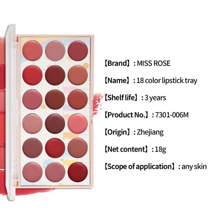 18 Colors Matte Lipstick Palette Free Shipping lip gloss Korean cosmetics lipsticks set makeup for women cheap make up Beauty