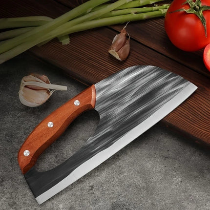 Seely forged kitchen slicer, sharp stainless steel 50CR15MOV home chef solid wood handle cutting vegetables, carving knife tools