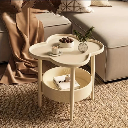 Bedside Table Cream Style Table Four Leaf Clover Modern Minimalist Bedroom Sofa Side Cabinet Storage Table Small Coffee Table