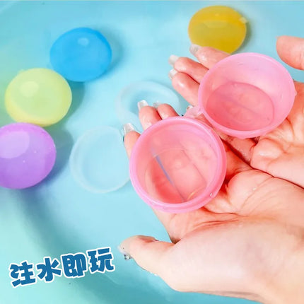 12PCS Reusable Water Balloon Summer Toy Bomb Splash Silicone Ball Outdoor Beach Play Pool Party Adult Kids Fighting Game