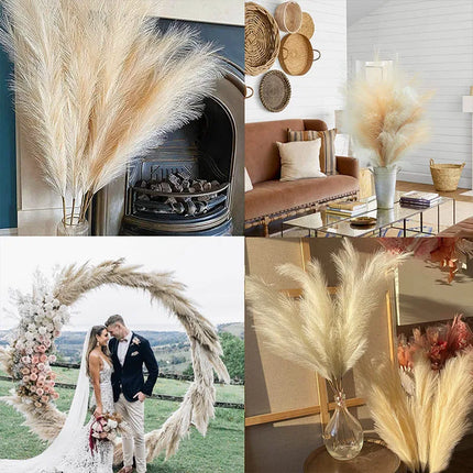 100cm Artificial Pampas Boho Decorative Flowers Home Party Table Flower Arrangement Decoration Wedding Deco Fluffy Reed Grass