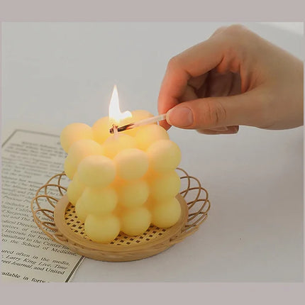 Ins Style Bubble Cube Candle Handmade Scented Candle Aromatherapy Soy Wax Candle Wedding Birthday Candles Party Home Decoration