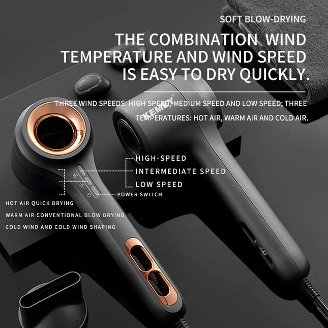 110000 Rpm High Power Salon Blow Dryer Km-2061 Negative Ion Hot And Cold Wind Hair Dryer