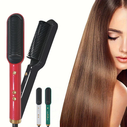 Professional Heating Comb Hair Straightener Brush Negative Ion,Not Hurt Hair Portable And  Heating Electric Straightening Brus