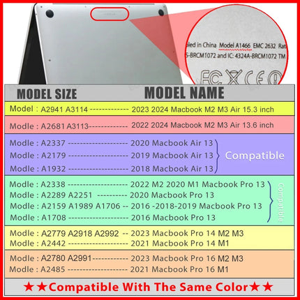 For Macbook Air 13 Case for Laptop accessories Macbook Air M1 M2 2023 Air 15 Funda Macbook Pro 14 case M3 2023 Pro 16 Cover