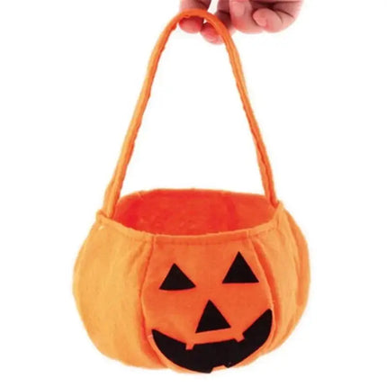 Halloween Pumpkin Bucket Portable Candy Basket Trick or Treat Kids Gift Packaging Halloween Party Decor Supplies