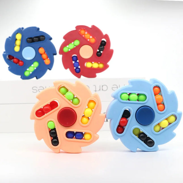 New Ten-sided Rotation Finger Magic Beans Spin Bead Puzzles Game Gyro Antistress Learning Educational Magic Disk For Children