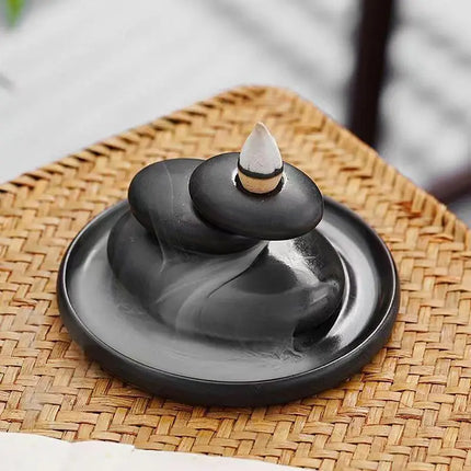 Backflow Incense Waterfall Burner Stone Rockery Antique Ceramic Home Indoor Reflux Cense Holder For Fresh Air Wholesale