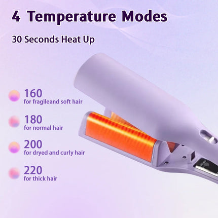 32mm French Egg Roll Hair Curler Professional Corrugated Wavy Styler  Hair Wave Curling Iron Fast Heating For Volumizing Styling