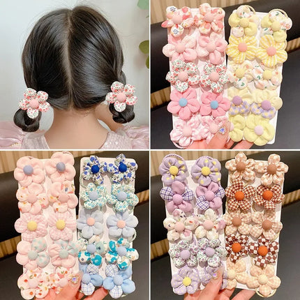 Scrunchies for baby girls,hair flower laces,Scrunchies,elastic ponytail holders,elastic for kids,10 pcs/set