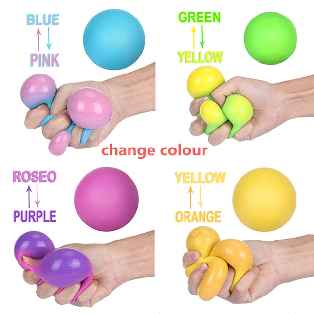 Colorful Vent Ball Safe Squeeze Fidget Toy Adorable Anti-stress Ball TPR Colored Vent Ball Toy Squeezing Toys Relieve Stress