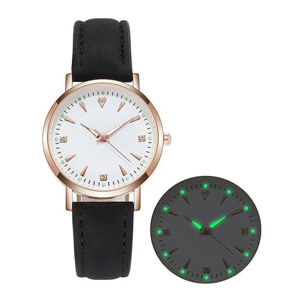 Luxury Watches for Women Diamond-studded Luminous Retro Female Watch Ladies Belt Back Light Quartz Wristwatches