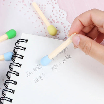 1Box Cute Kawaii Matches Eraser Lovely Colored Eraser for Kids Students Kids Creative Item Gift