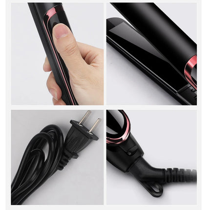 2024 Sale New Hair Straightener Flat Iron Curling Irons Electric Straight Ceramic Fast Warm-up Styling Tool For Wet or Dry Hair