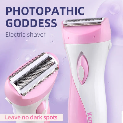 Kemei Rechargeable Lady Shaver Electric Hair Remover Epilator Shaving Wool Scraping for Whole Body Use Female Care