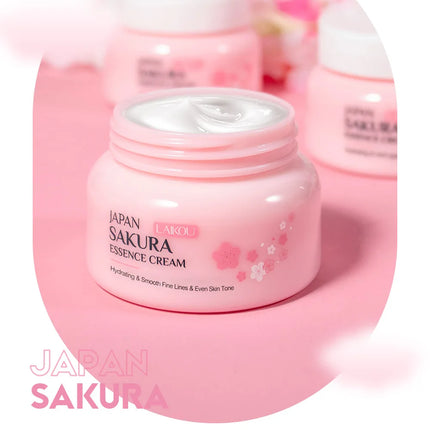 2pcs LAIKOU Japan Sakura Essence Face Cream Cherry Blossom Smoothing Facial Cream Moisturizing Hydration Korean Skin Care