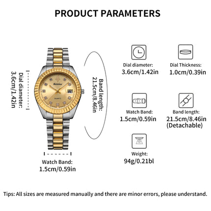 YaLaLuSi Brand 2024 New Hot Sale Gold Luxury Couple Watch Box Watch Remover Valentine's Gift Ion Vacuum Plating