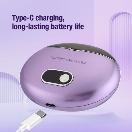 Electric Nail Clippers With Ultraviolet Light Rechargeable Mini Nail Trimming Machine Automatic Nail Trimmer Clipper Cutter