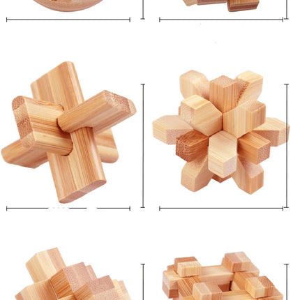 Wooden Puzzle Games Brain Teasers Toy 3D Puzzles for Teens and Adults Logic Puzzle Wood Magic Cube Brain Teaser Assembling Toys