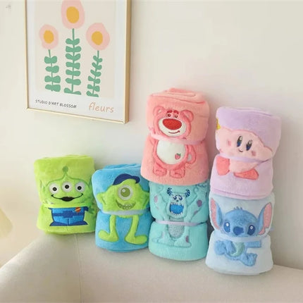 Lovely Mickey Stitch Blanket Cartoon Anime Nap Blanket Alien Lotso Spring Summer Flannel Blanket For Child Girl Baby Single Size