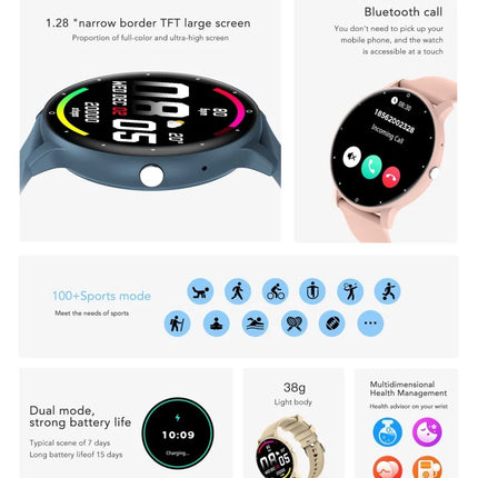 New Bluetooth Call Smart Watch Men Fitness Tracker Heart Rate Sleep Monitoring Sport Waterproof Smartwatch Women For Android IOS