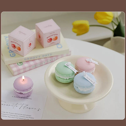 Macaroon Aromatherapy Candle Photo Prop Diy Birthday Gift Fragrance Candle Perfume Scent Creative Gift