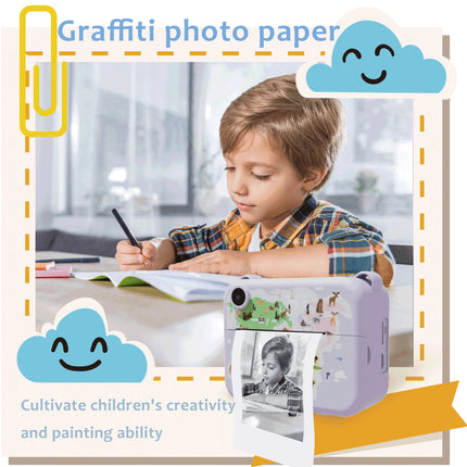 Digital Children Camera Photography Instant Print Photo Kids Video Recorder Mini Thermal Printer Video Educational Birthday Gift