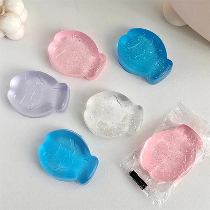 New Fidget Toys Mini Squishy Toys Mochi Ice Block Stress Ball Toy Kawaii Transparent Cube Cat Paw Fish Stress Relief Squeeze Toy