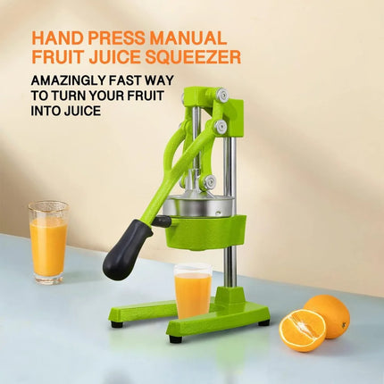 Commercial Heavy Duty Cast Iron Hand Press Manual Orange Citrus Lemon Lime Grapefruit Pomegranate Fruit Juice Squeezer Machine